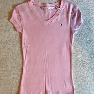 Tommy Hilfiger pink fitted shirt